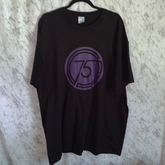 Port and Company Graphic T Shirt 100% Cotton Black and Purple Mens 2XL - Picture 9 of 9
